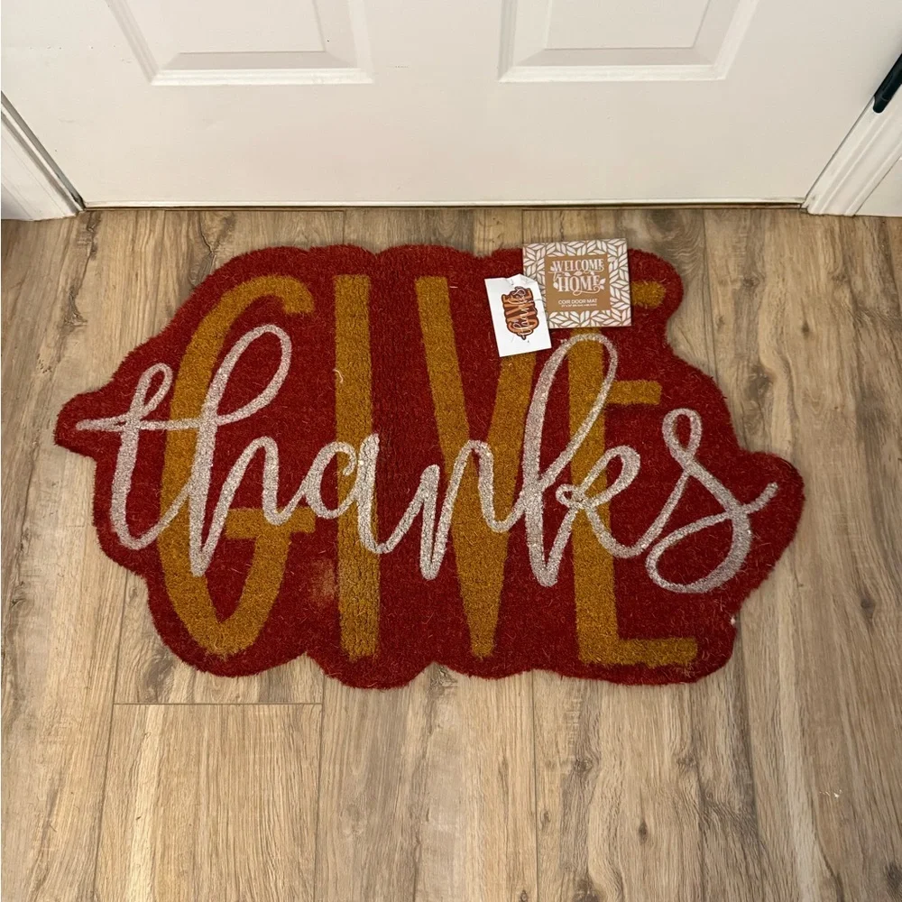 Welcome to Home ~ Give Thanks Doormat